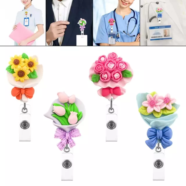 Nurse Badge Reel Nurse Retractable Badge Holder for Office Hospital Doctor