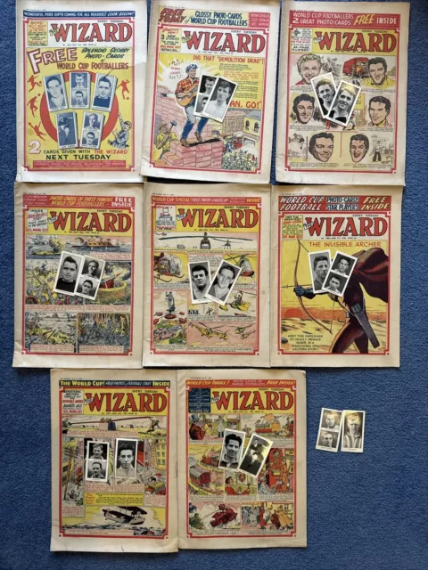 The Wizard Comics #1681-#1688 1958 With All World Cup Footballers Free Gifts
