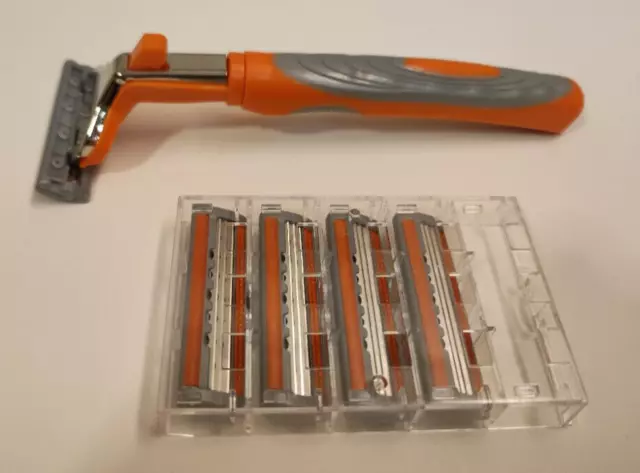 Triple Pivot Rasierer + Rasierklingen passt zu Gillette Contour - Vector - Atra