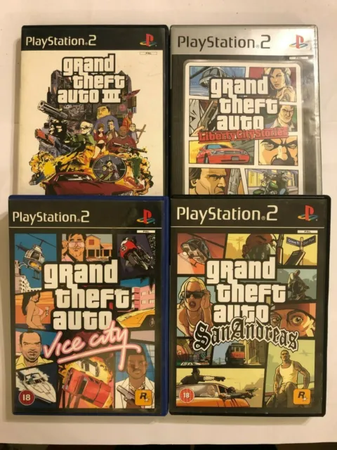 4 Playstation 2 Ps2 Gta Games Grand Theft Auto Iii San Andreas Vice Liberty City
