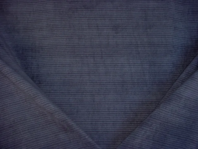 18-1/4Y Valdese Colby Baltic Blue Slate Velvet Strie Upholstery Fabric