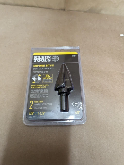 Klein Tools KTSB11 Double Fluted Step Drill Bit