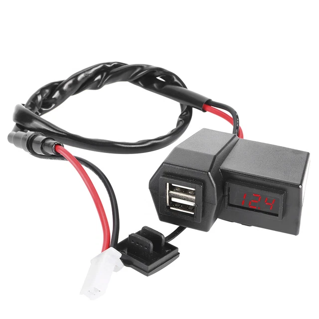 (lumière Rouge)Adaptateur Universel De Prise De Chargeur USB Pour Moto Avec
