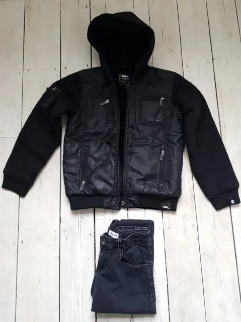 Girls Clothes Bundle - Black Jacket, Black Jeans Age 11-12 years
