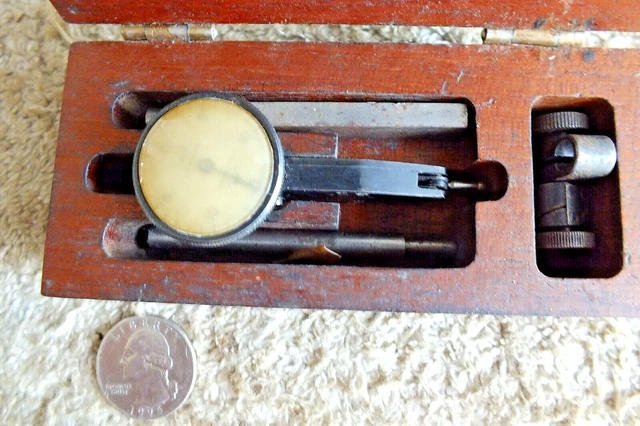 Brown & Sharpe Dial Indicator Set In Wood Box Good Working Condition Complete Brown & Sharpe Dial Indicator Set In Wood Box Good Working Condition Complete
