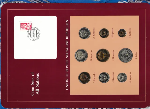 Coin Sets of All Nations USSR Russia w/card 1976-1979 1 Ruble 1976 UNC