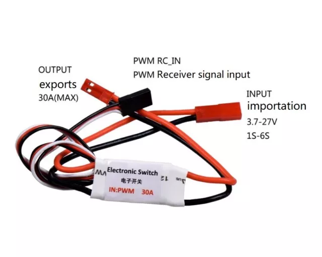 Elektronischer Schalter PWM 3.7-27V/ 30A RC Schalter für RC Modell Led Licht