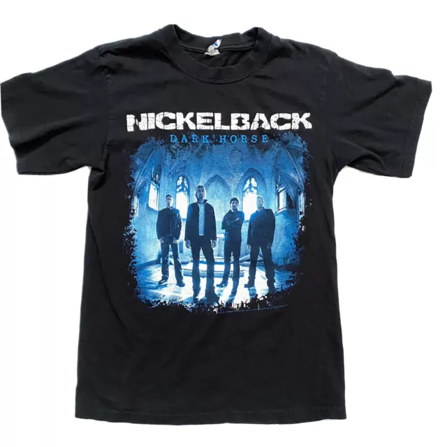 Nickelback Dark Horse 2009-2010 Tour Rock Concert T-Shirt Mens Sz S Anvil Black