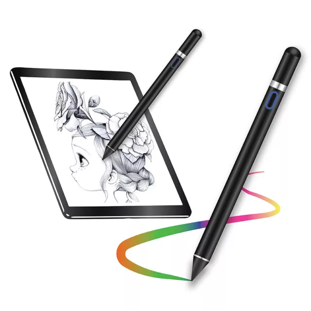 DIGITAL PENCIL FINE Point Active Stylus Pen for Touch Screens - Black ...