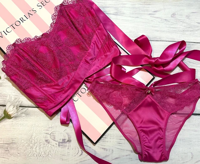 String Victoria’s Secret Dream Angels - Dentelle Florale Beige, Taille L, Neuf Avec étiquette
