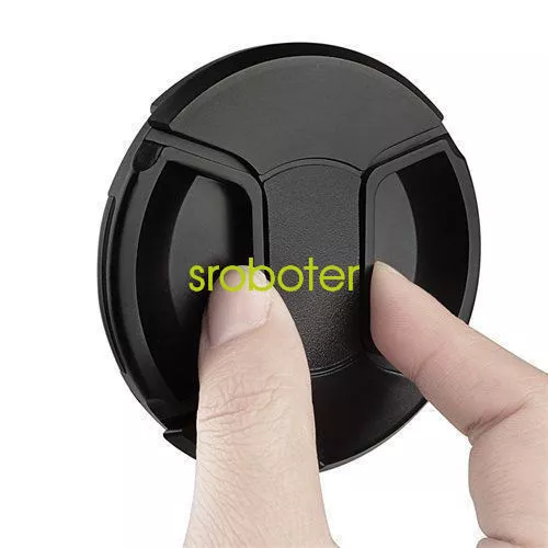 New 77mm Center Pinch Front Lens Cap Cover For NIKON Canon Camera 3