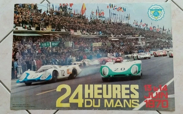 affiche origine des 24 heures du mans 1970, | France