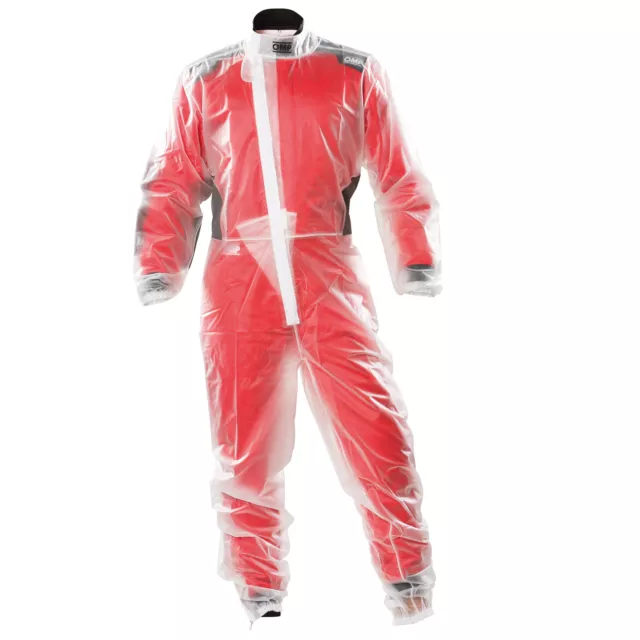 OMP Rain K Kart / Karting Wet Weather Transparent Over Suit - Child Sizes