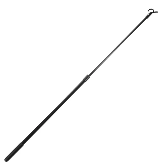 Confezione da 2 aste per tende avvolgenti da 2 cm, lunghezza regolabile da 71 a 122 cm, con terminali e staffe in alluminio, nichel opaco