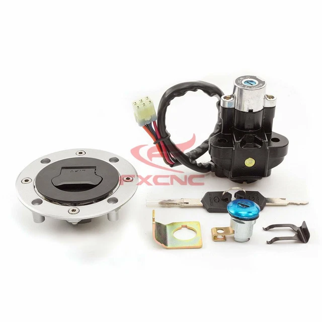 For Suzuki TL1000R 1998-2003 CNC Ignition Switch Seat Fuel Gas Cap Lock 2xKeys