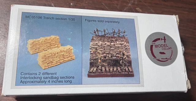 Sandbag Trench Wall Ww1 Ww2 Vietnam 2-Sections Model Cellar 1/35 Resin