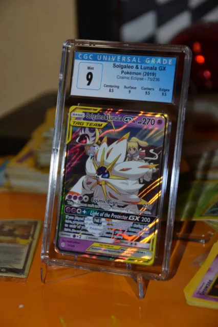 PSA 10 GEM MINT Solgaleo & Lunala GX 75/236 SM Cosmic E