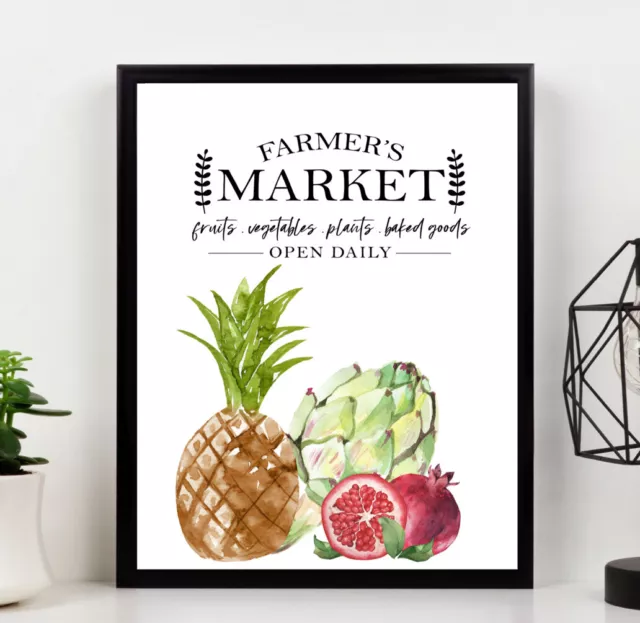 Country Kitchen Family PRINT Watercolour Fruit Picture POSTER A4 Wall Art 4