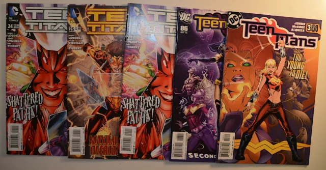 Teen Titans Lot of 5 #3,4th Series 24 (x2),25,86 DC (2013) 1st Print Comics