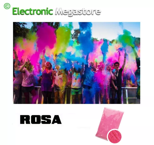 Rosa Holi Colors Holi Party Polvere Colorata Naturale Feste Bustina 100G