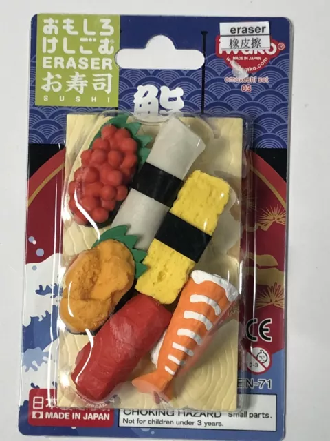 IWAKO Toy Eraser Japanese Customs Food Sushi Made in Japan