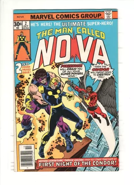 NOVA #2 VF, 2nd appr, Powerhouse, Condor, John Buscema cover & art, Marvel 1976