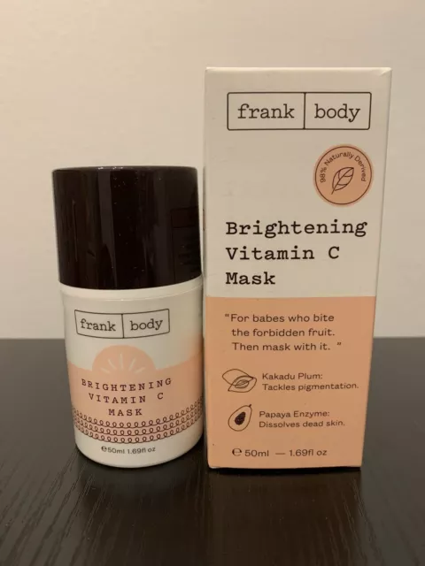 Frank Body Brightening Vitamin C Facial Mask.  Full size, 1.69 fl oz/ 50 ml.
