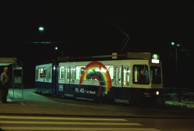 Rehalp Streetcar Trolley Tram Kodachrome original Kodak Slide