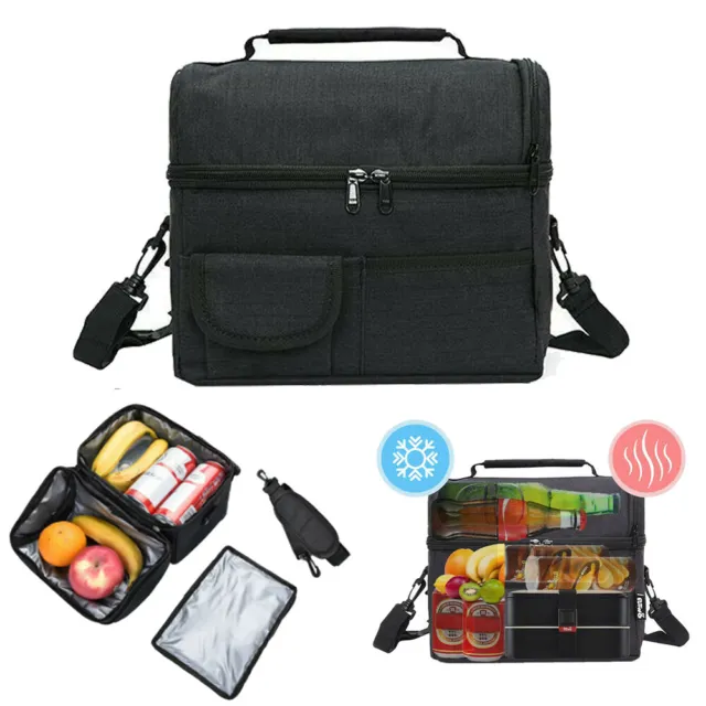 Portable Lunch Bag Insulated Thermal Cooler Box Carry Tote Travel Picnic Bag AU