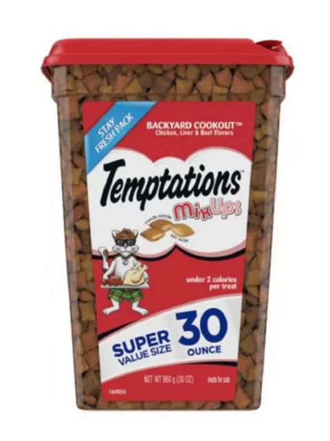 TEMPTATIONS 10217704 Mixups Poulet, Foie & Bœuf Saveur 887ml Tube Chat Friandise