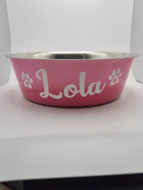 Personalised Pet Food Drink Feeding Bowl Dog Cat Pet Stainless Steel 1600ml