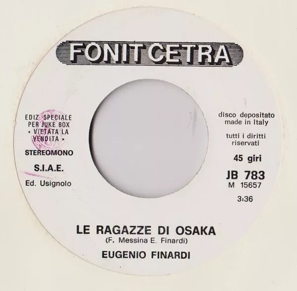 Eugenio Finardi / Imagination - Le Ragazze Di Osaka / Looking At Midnight (7")