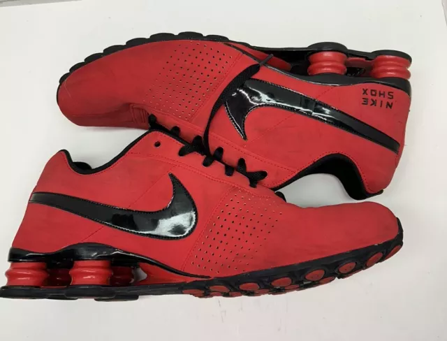 Red nike shop shox deliver