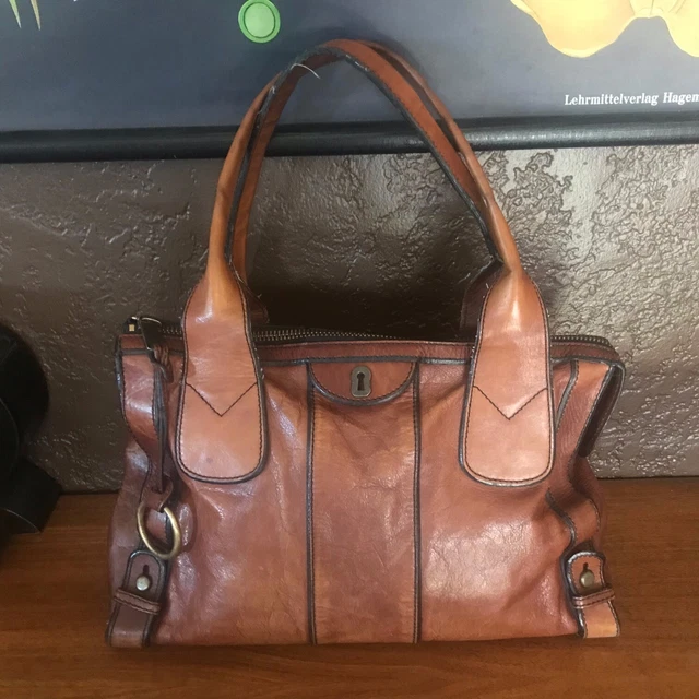 FOSSIL Vintage Revival BROWN Leather Purse Bag Handbag Shoulderbag FOSSIL Vintage Revival BROWN Leather Purse Bag Handbag Shoulderbag
