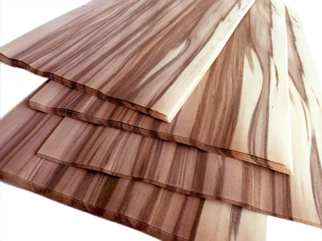 3,18m2 - 5 Blatt SATIN NUSSBAUM KERN FURNIER - Möbel Brett Front Tür EDELHOLZ