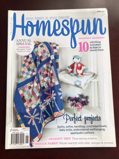 Homespun Magazine Issue June 2013 includes pattern