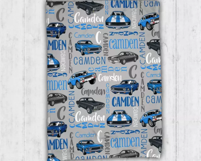 Personalized Baby Blanket Custom Baby Blanket Car Baby Boy Blanket Newborn Gifts