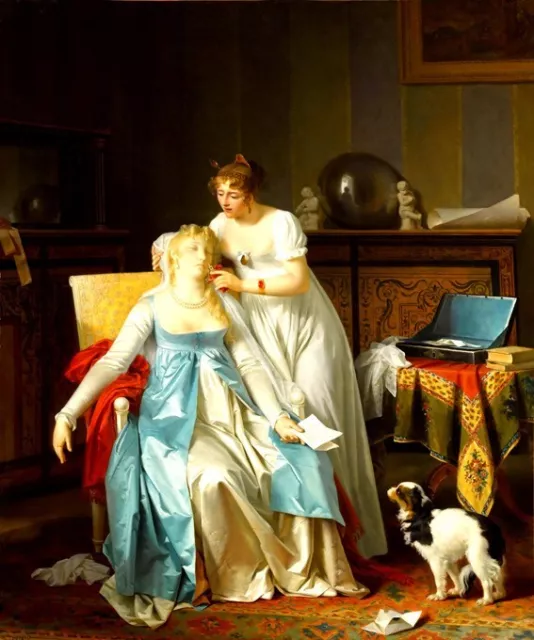 The Bad News Letter Woman Fainting 1804 Painting By Marguerite Gerard Repro