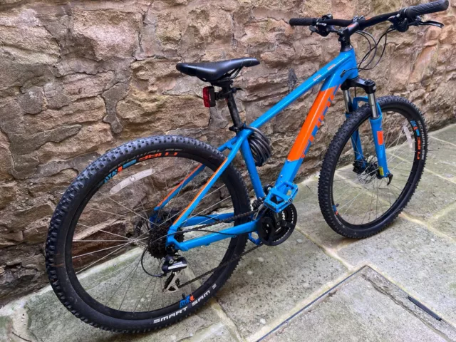 CUBE AIM HPA bike blue and orange Shimano gears and brakes 153.00 PicClick UK
