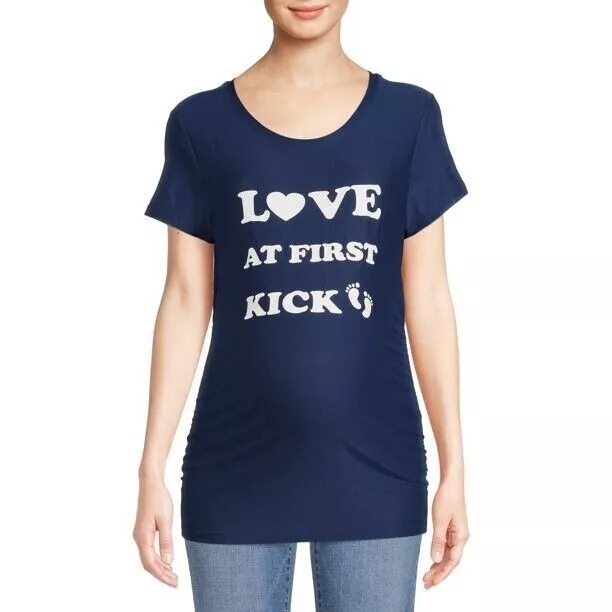 Time and Tru 'Love At First Kick' Maternity Top (Size XL 16-18 BRAND NEW W TAGS