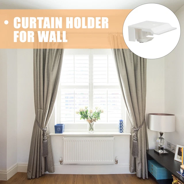 10 PCS WALL Mount Curtain Holders Bracket Inside Mounted Blinds £8.35