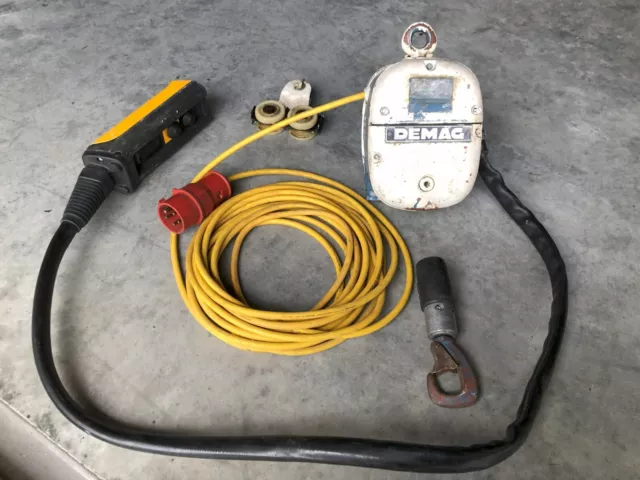 Gru cavo catena Demag PK 1 N-F, 125/250 kg - freno NUOVO - con carrello