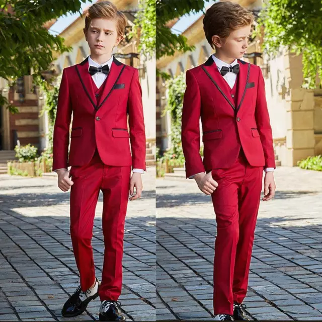 Boys Suit Page Boy Party Prom Suit 3 Piece Wedding Suit Dinner Suit 1-12 Years