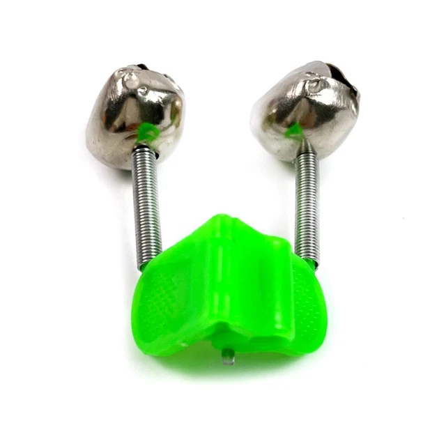 50 Clips De Sonnette De Pêche Avec Double Cloches (alarme Canne, Plastique Vert)