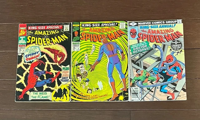 AMAZING SPIDER-MAN Annuals #4,5, 13 from the 1960's....$185 VALUE....ONLY $19.95
