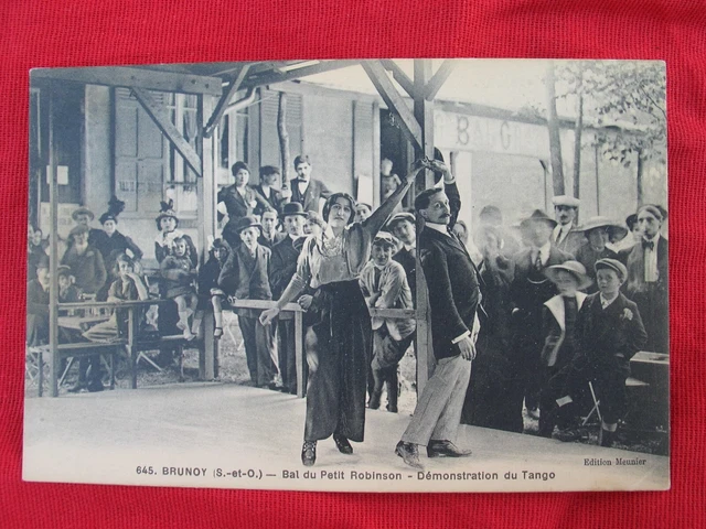 cpa, 91 - BRUNOY - Bal du Petit Robinson , Démonstration de Tango