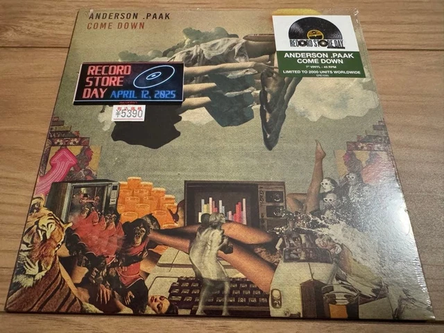 Anderson .Paak - Come Down 7” RSD 2025 ANDERSON PAAK Come Down 7 Vinyl RSD 2025 Record Store Day