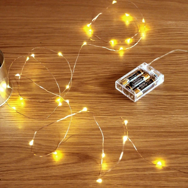 Led String Lights, Mini Battery Powered Starry Fairy Lights (5M/16Ft Warm White)