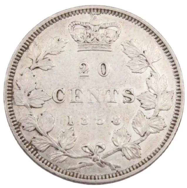 1858 Canada 20 cents EF