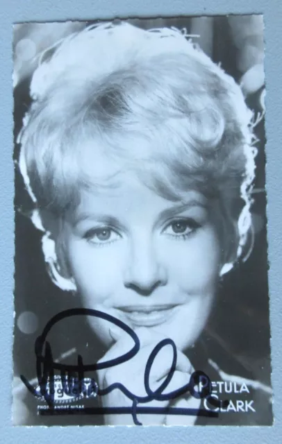 Authographe PETULA CLARK - carte photo dédicace